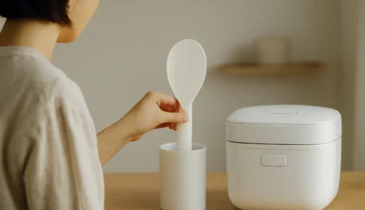 しゃもじ立ては家にある物で代用！倒れにくく衛生的な収納アイデア