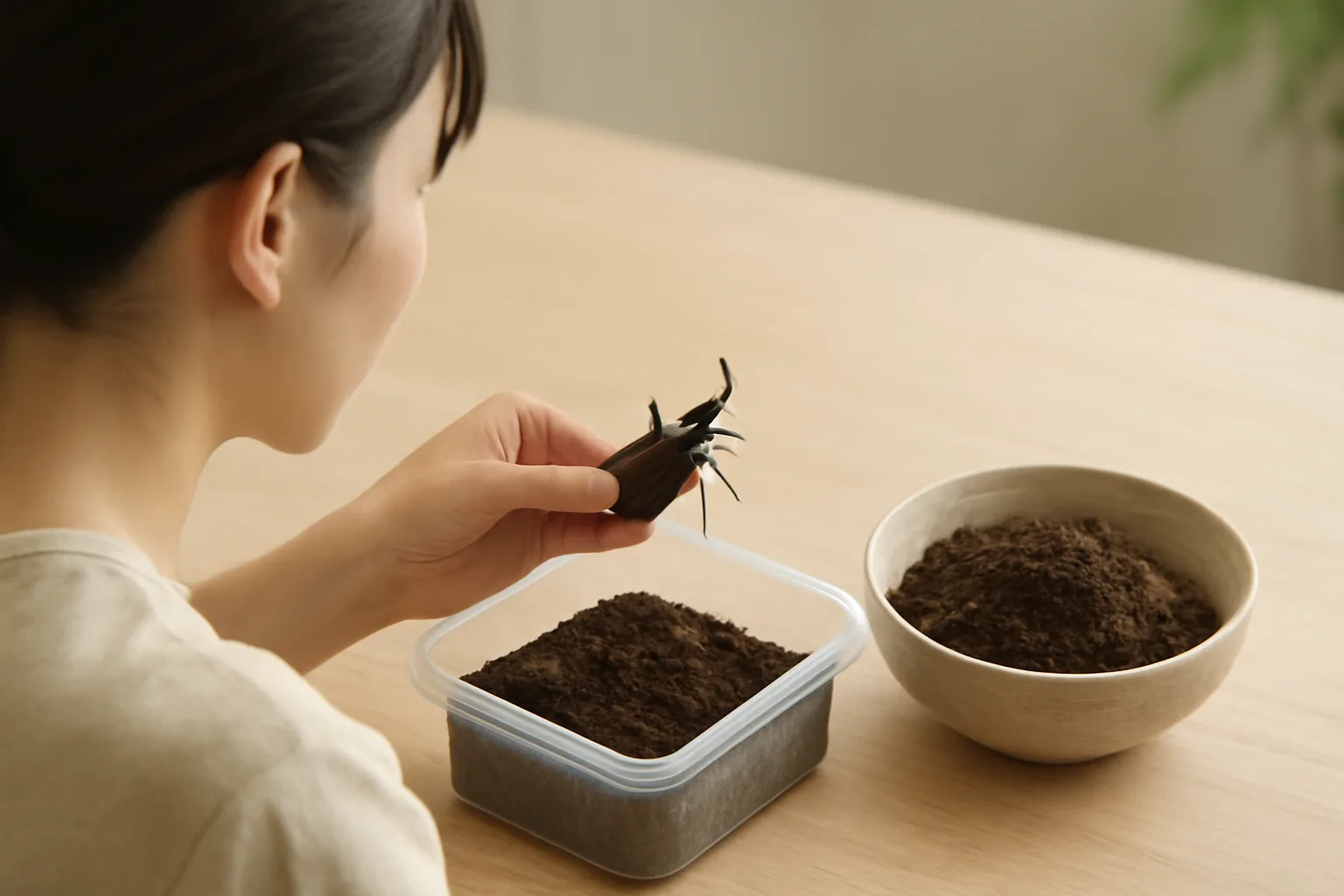 カブトムシの土は代用できる？成虫・幼虫別の選び方と安全確認
