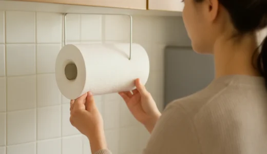 キッチンペーパーホルダーを代用！設置場所別の作り方と片手で切る工夫