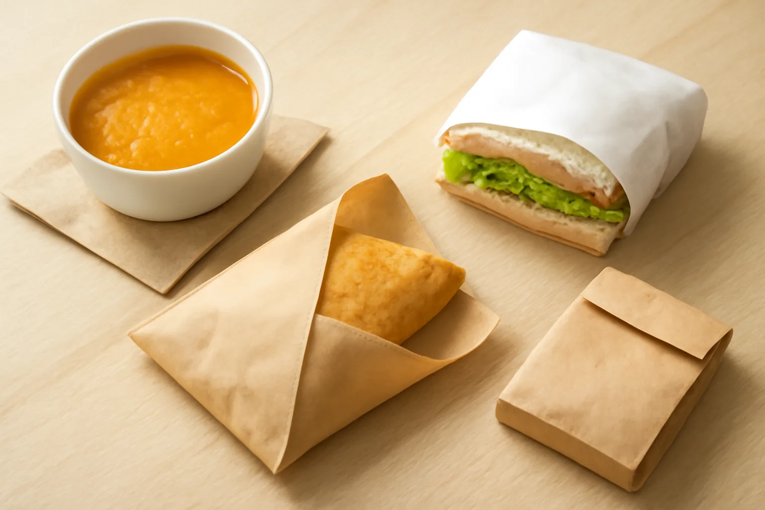 クレープの包み紙を代用するなら？食品用素材の安全な選び方と包み方