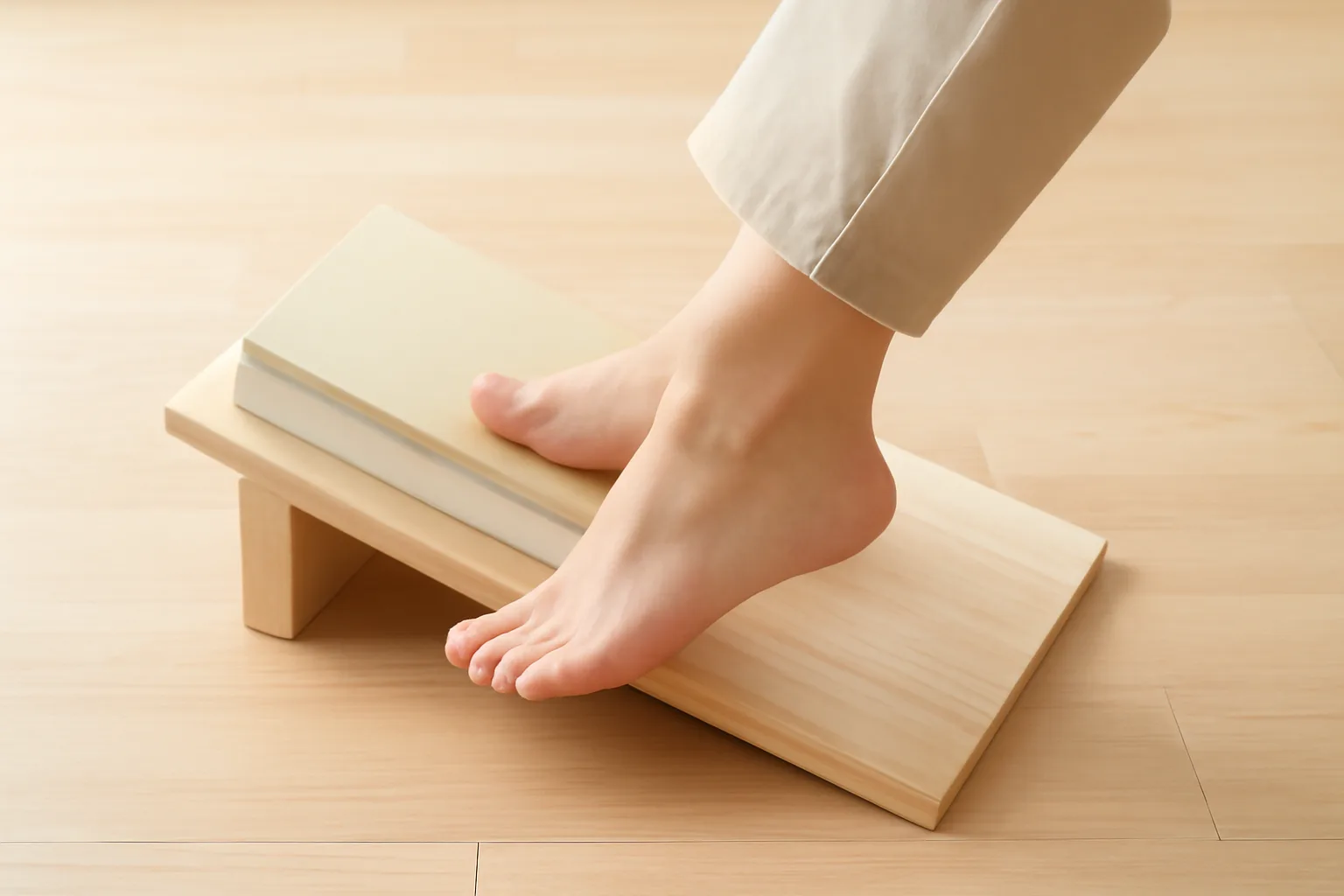 ストレッチボードを代用するなら？安全な傾斜台の作り方と使い方