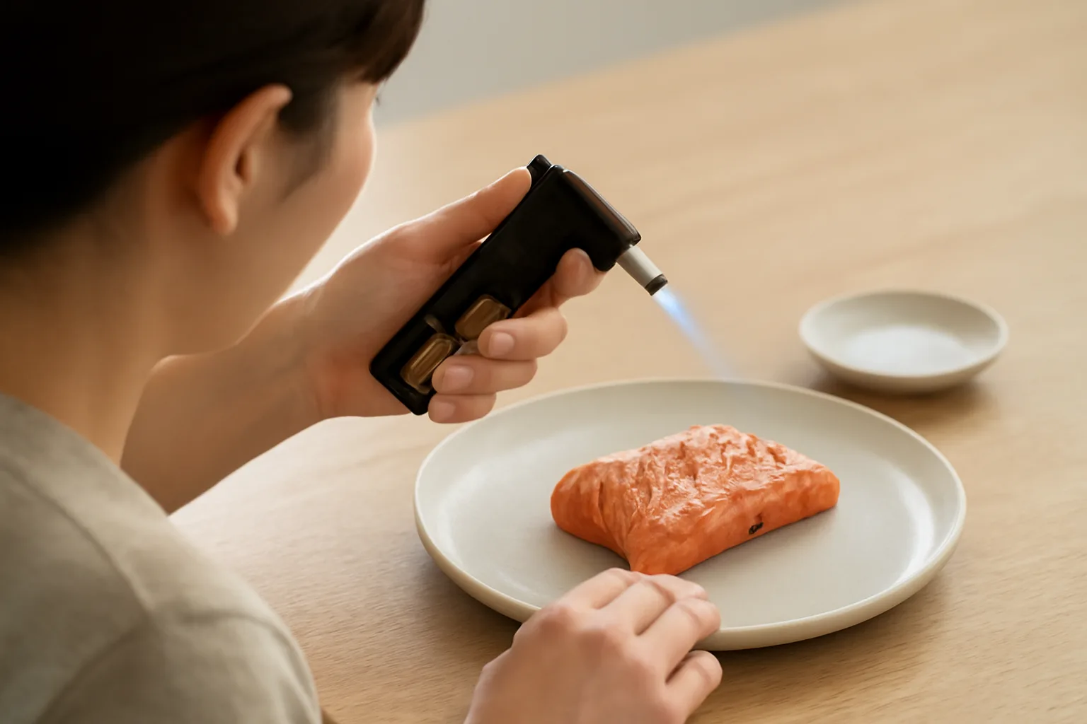 料理用バーナーの代用方法|魚の炙りとキャラメリゼを手軽に再現