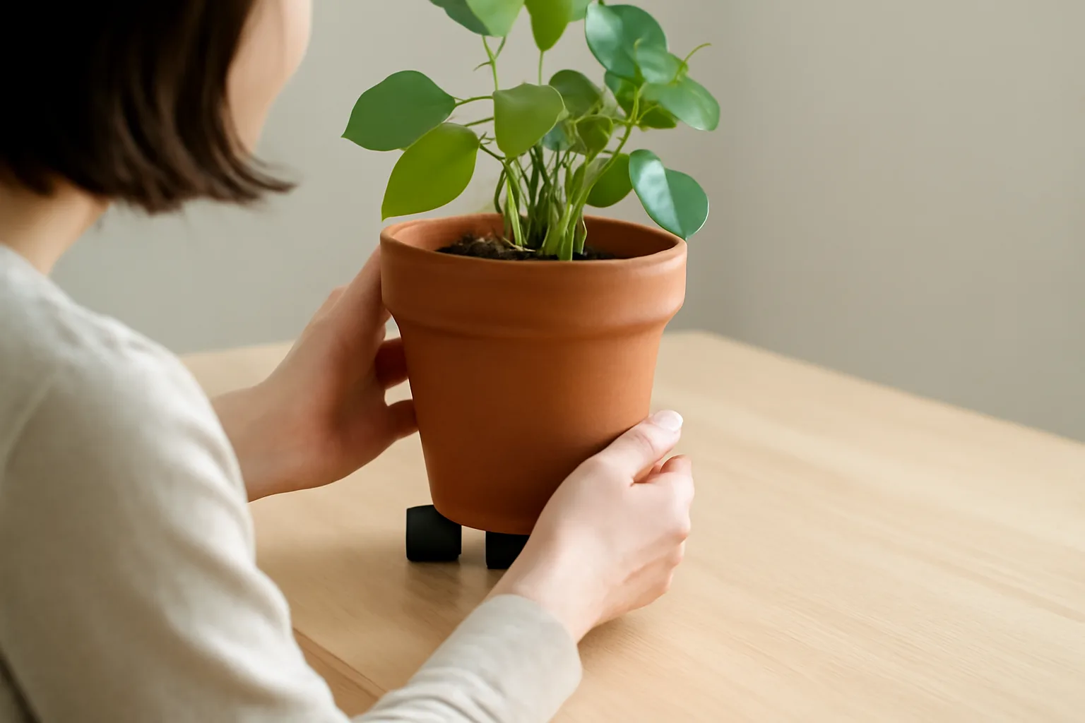 ポットフィートの代用術｜100均や家にある物で安全に鉢を浮かせる