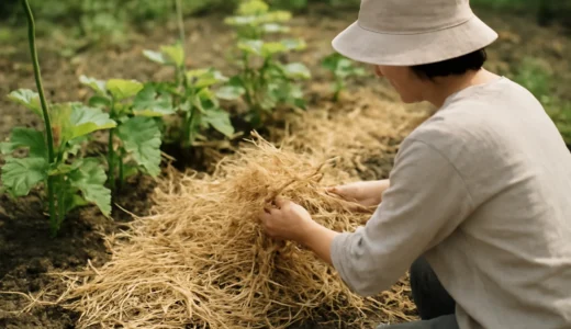 敷き藁の代用はどう選ぶ？家庭菜園で使える素材と管理・注意点