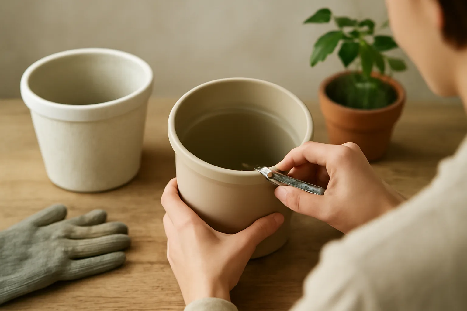 植木鉢の代用は身近な容器で！排水性を高める加工とおしゃれな見せ方