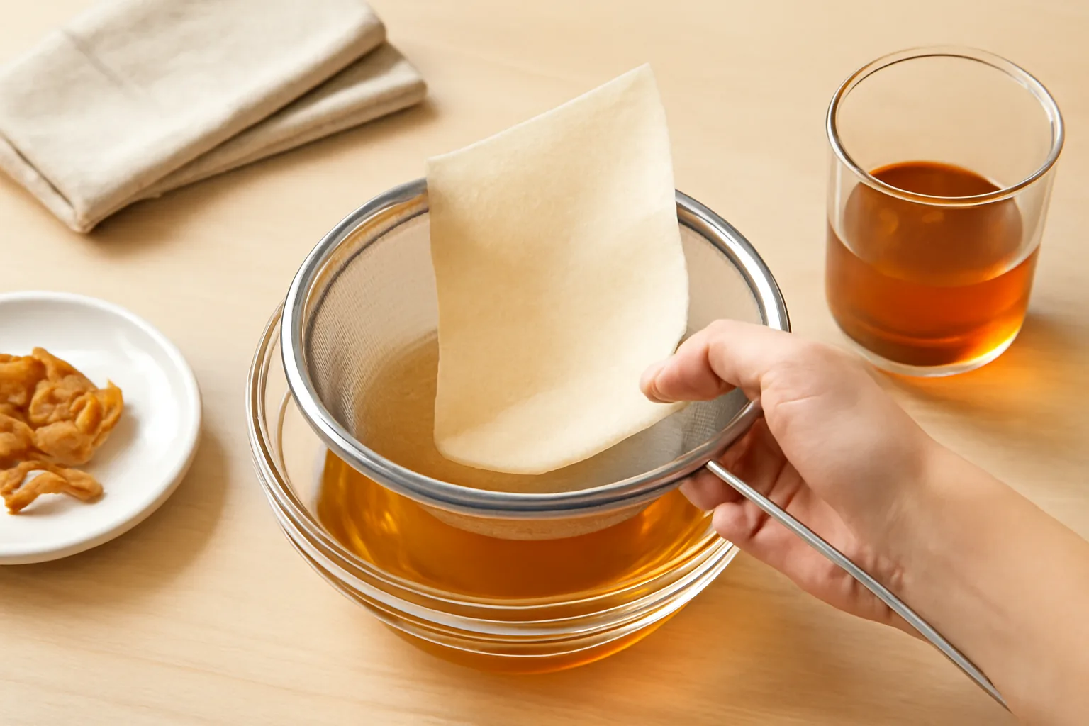 油こし紙の代用は何がいい？身近な紙の選び方と油をこす手順