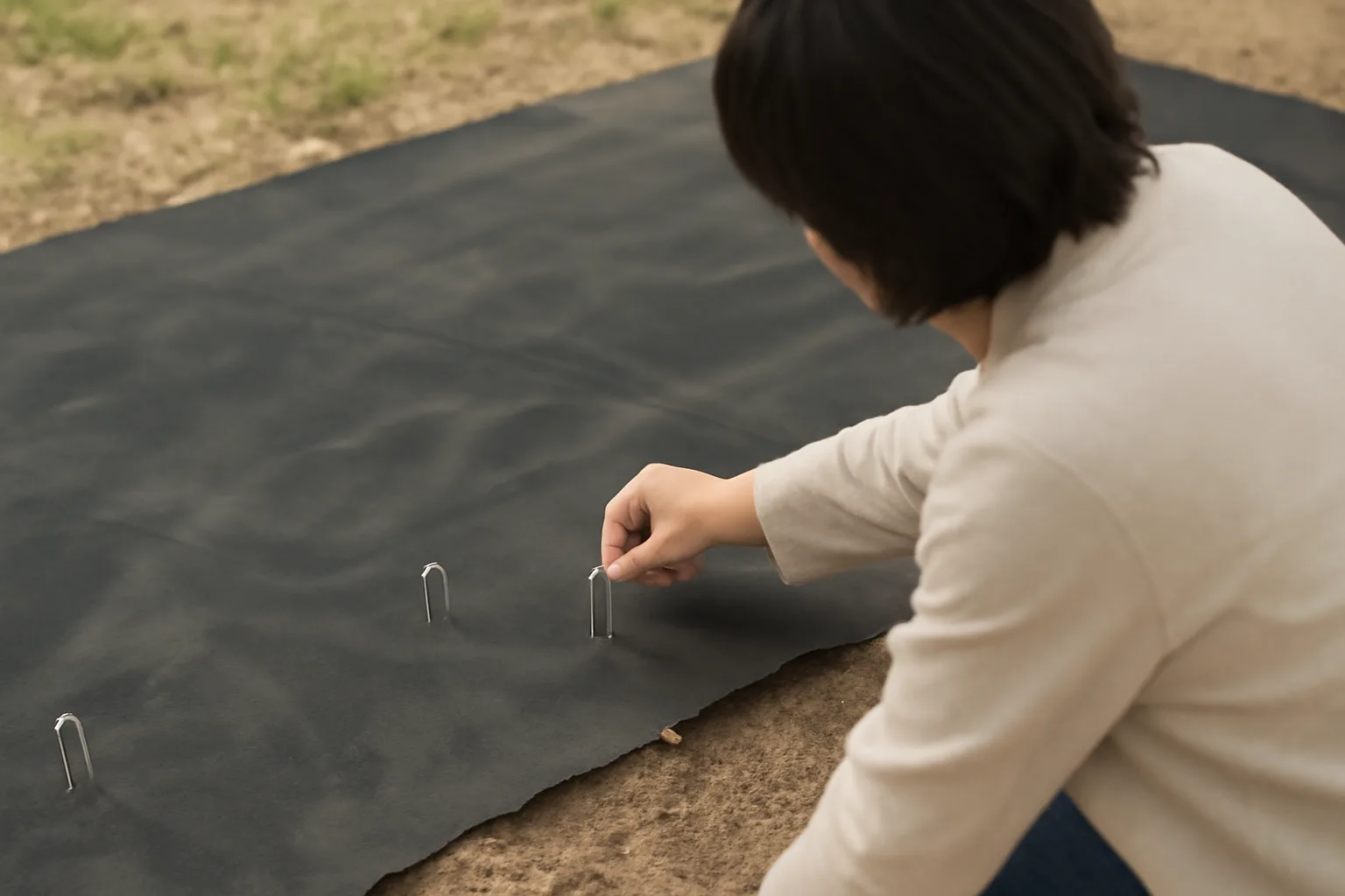 防草シートのピンは代用できる？地盤別の選び方と抜けにくい固定術